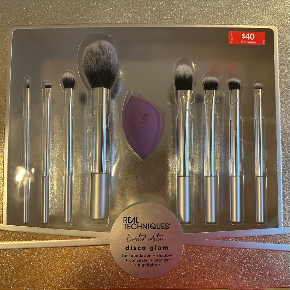 Limited edition Disco glam Real techniques Makeup brushes gift set